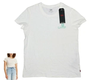 Levi's Logo Sunflower Graphic Print Short Sleeve T-Shirt S NWT Sugar Swizzle - Picture 1 of 1