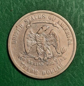 1877-P Trade Dollar•High Grade•RAR GETÖNTER KLASSIKER!! - Bild 1 von 2