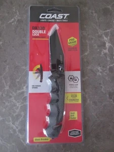 Coast Knife DX330 Double Lock Pro Grade One Handed Opening New Pro Grade Black - Picture 1 of 2