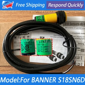 New In Box 10-30V DC 150mA max Photoelectric Sensor For Banner S18SN6D - Picture 1 of 10
