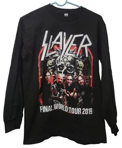 Camisa Slayer Adulto Pequeña Negra Campaña Final Gira Mundial Concierto Heavy Metal - Imagen 1 de 4
