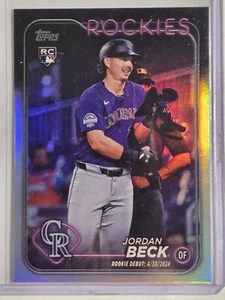 Jordan Beck RC 2024 Topps Actualización Serie Rainbow Foil Colorado Rockies #US198 - Imagen 1 de 12