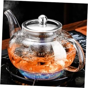 Glass Teapot Stovetop 20 OZ/600ml, Tea pot with Removable 18/8 Stainless 20 oz - Picture 1 of 7