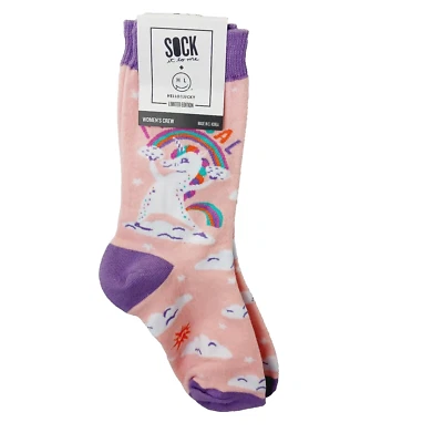 Sock It To Me Crew Women Boy Unicorn Magical Rainbow Cloud Star Horn NWT NEW - Image 1 of 4