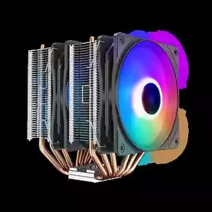 ASUS rog X99-E WS/USB3.1 lga2011-3 squ cpu cooler 6 heat pipes 2 towers 2 fans - Picture 1 of 3