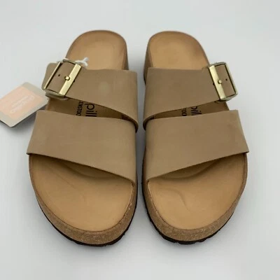 Birkenstock Nuevo con Caja Almina Papillio Castillo de Arena Cuero Nobuck Nar Seleccionar Talla Foto 1 de 4