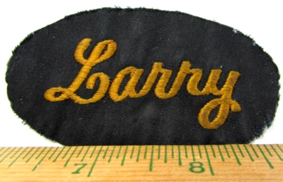Vintage Larry Name Jacket Patch Personalized Employee Work Uniform Shop - Image 1 of 3