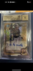 Bowman Chrome Gold Shimmer Yordany De Los Santos Auto 21/50 BGS 10 🔥🔥