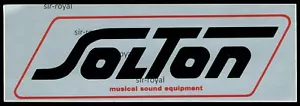 Adesivo pubblicitario - Solton Musical Sound Equipment - 18x6cm - vintage anni 80 90 - Foto 1 di 1