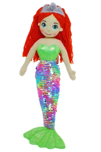 Muñeca Sirena Verde Juguete de Peluche Suave Penny 17"/45cm Criaturas Míticas - Imagen 1 de 3