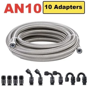 Kit de montaje de manguera de línea de combustible 3M AN10 manguera trenzada de acero inoxidable con 10 extremos de manguera giratorios - Imagen 1 de 14