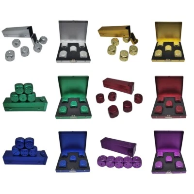 5pcs Aluminum Alloy Metal Dices Set Whisky  Stones Ice Cubes Bucket Reusable - Image 1 of 4