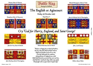 28 mm Flaggen & Banner der Engländer in Agincourt. Das Königtum und die Aristokratie - Bild 1 von 1
