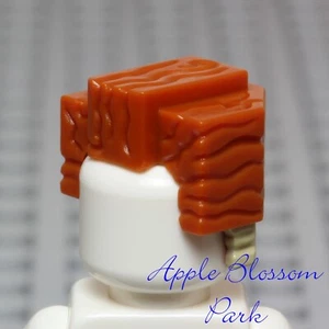 LEGO Movie Minifig Dark ORANGE HAIR President Business Trapezoid Swept Back Hair - Picture 1 of 4