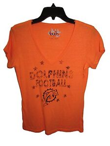 Miami Dolphins NFL Women's Touch Orange V-Neck Shirt