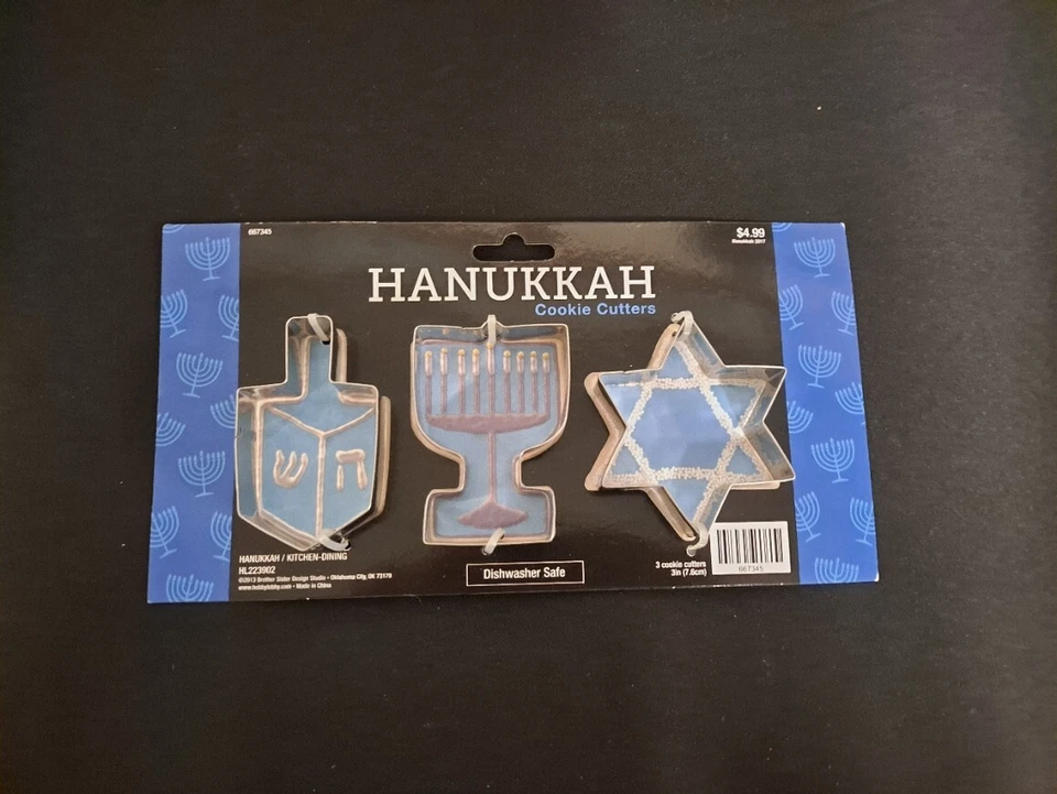 Cortadores de galletas de plástico Hanukkah Mennorah Dreidel Star Foto 1 de 1