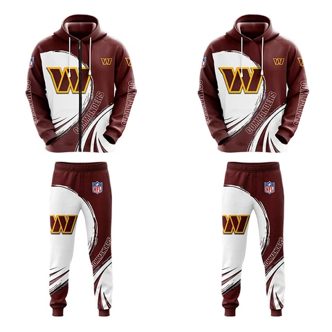 Washington Commanders Tracksuit Mens Jumpers Outwear Hoodie Sweatpants Sweatsuit Cover