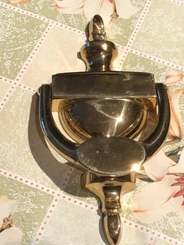 Vintage Solid Brass Art Deco style DOOR Knocker Cover