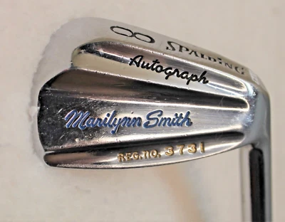*/Vintage- Spalding- Autograph Marilynn Smith 36* #8 Iron- RH - Steel- Med. #I14 - Image 1 of 4