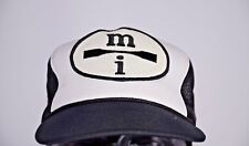 Vintage Metal Improvement Co. Mesh Back Trucker Hat Logo White Hipster Hanes 