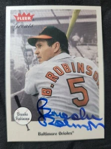 Brooks Robinson Firmado Autografiado 2001 Fleer Greats of the Game Card Hof - Imagen 1 de 3