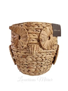 Allen + Roth Owl tessuto conservazione acqua naturale giacinto marrone decorazione casa stanza NUOVO - Foto 1 di 5
