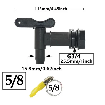 LOW PRICE Water Butt Tap For Barrel Plastic Adaptor Beer Rain Brew 3/4" UK - Image 1 of 4