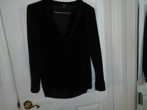 Lauren Ralph Lauren schwarzes Velour Top Größe M - Bild 1 von 2