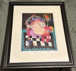 Vintage Lin Martinique Whittaker "Hasse mich nicht, weil ich schön bin" Kuchen Königin Kunst - Bild 1 von 13