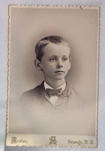 Antique Cabinet Card Photo 1800s Very Handsome Young Man Boy Oswego N.Y. Unknown - Picture 1 of 4