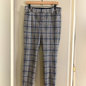 Pantalone Express skinny vita media blu bianco pied de poule a quadri taglia 10R elasticizzato - Foto 1 di 9