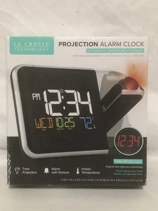 La Crosse Technology Projection Alarm Clock with Indoor Temp - New W85923 - Picture 1 of 13