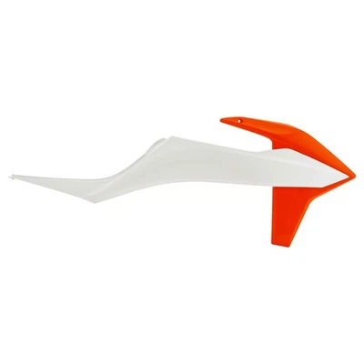 Acerbis Radiator Scoops White/16 KTM Orange For KTM 250 SX-F 2019-2022 — 第 1/2 张图片