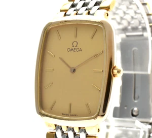 Vintage [EXC+5] Omega De Ville Cal.1378 Gold Dial Quartz 26mm Men's Watch JAPAN - Picture 1 of 13