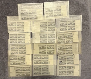 Lot 17 MNH Plate Blocks – 1947 10¢ Airmail C34 Pan-American Union Bldg – Plate # - Picture 1 of 4