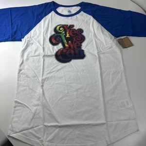 Vast Life Surf Graphic T Shirt Baseball T Size M NWT "Yes We Can" Tie Dye Blue - Picture 1 of 7