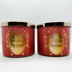 2/Bath & Body Works MOANA DISNEY PRINCESS 3-Wick Limited Edition Candle 14.5 Oz - Picture 1 of 8