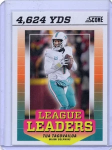 2024 Score - League Leaders Tua Tagovailoa #LL-TTA Miami Dolphins - Picture 1 of 2