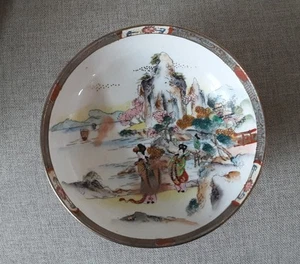 Antike 20er Jahre Nippon Royal Kaga drei Fuß 6,25 Zoll runde Schale - Bild 1 von 6