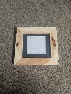 Solid Hickory Wood Picture Frame With Matting Ready To Hang - Image 1 of 4