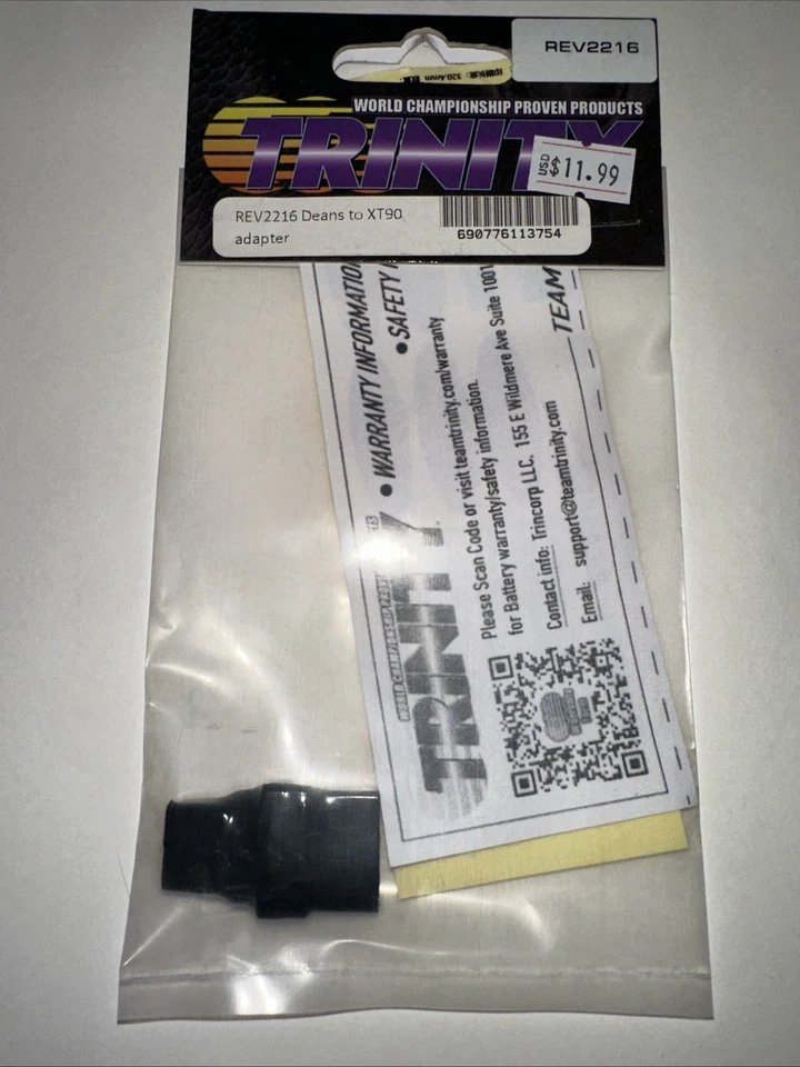 Trinity REV2216 Adapter Plug T Plug (Deans Style) Female to XT90 Male - Image 1 of 1