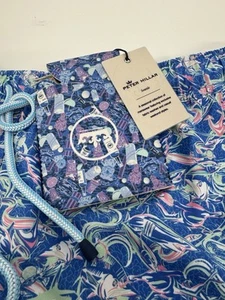 Costume da bagno mare Peter Millar Oceantime nuovo con etichette Can Koozie INFTY blu GRANDE $98 - Foto 1 di 9