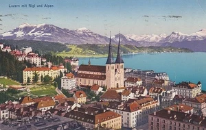 Luzern mit Rigi und Alpen glum 1930? E1974 - Picture 1 of 2