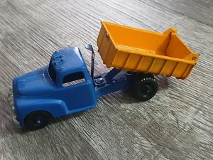 Antique 1950 Kiddie Toy Blue & Yellow Dump Truck W/Lever 5.5” VERY NICE!!! - Picture 1 of 14