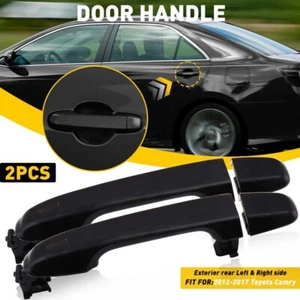 Exterior Door Handle Rear Left or Right For 2012-2017 Toyota Camry Black US 2Pcs - Picture 1 of 16