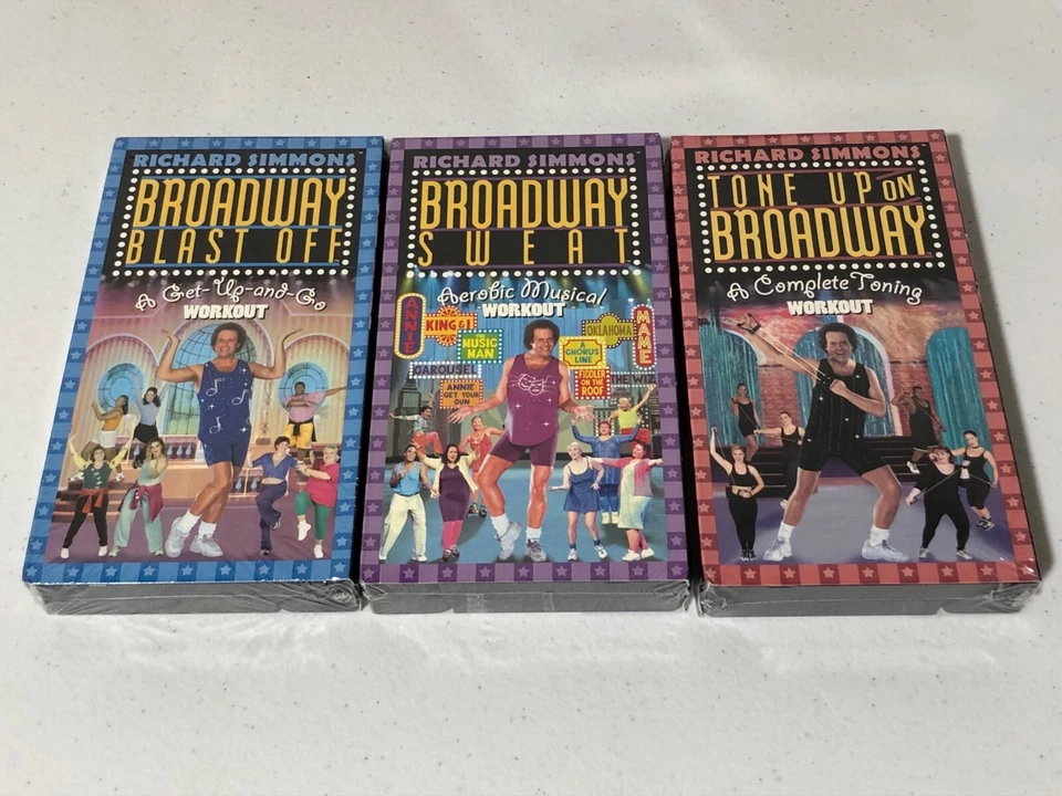 Richard Simmons VHS Broadway Sweat Aerobic Musical Workout R9s1