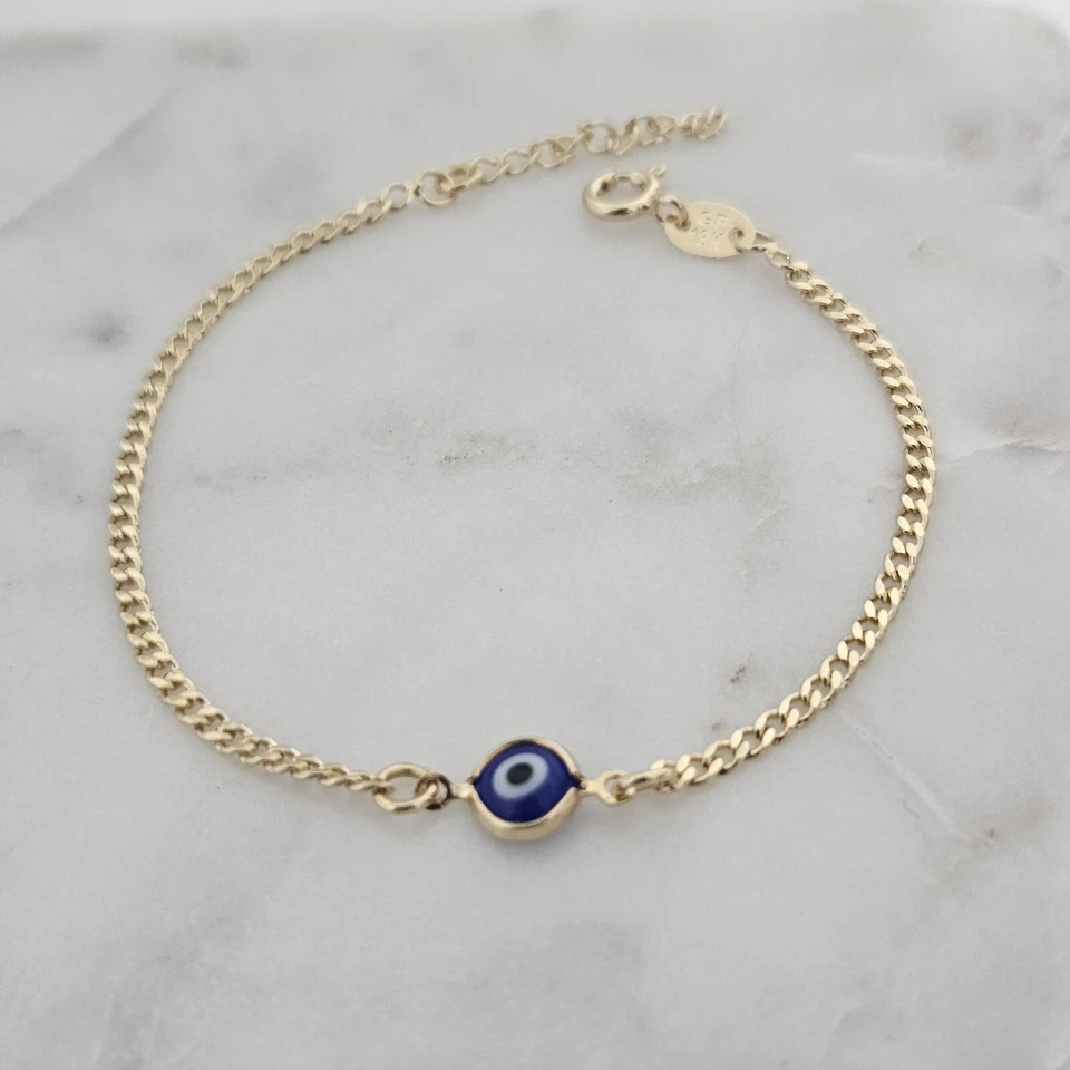18k Gold Filled blue Evil Eye bracelet  Protection bracelet Waterproof bracelet - Image 1 of 4