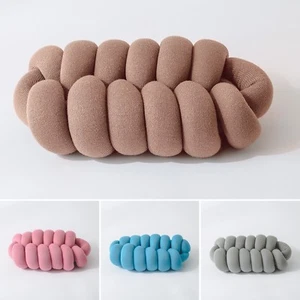 Hot Sale-100% Handmade Knot Pillow Cushion 45x25x15cm Sofa Chair Bed Ball Pillow - Picture 1 of 10