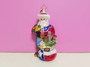 Vintage Rare Christopher Radko Houston Tx. Santa Cowboy ornament 5.5" tall EUC - Picture 1 of 5