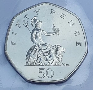 50p Münze 50 Pence 1990 Stempelglanz selten - Bild 1 von 2